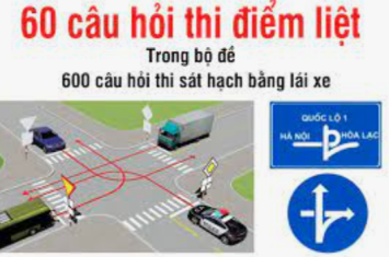 BỘ ĐỀ 60 CÂU HỎI ĐIỂM LIỆT THI BẰNG LÁI ÔTÔ B1-C